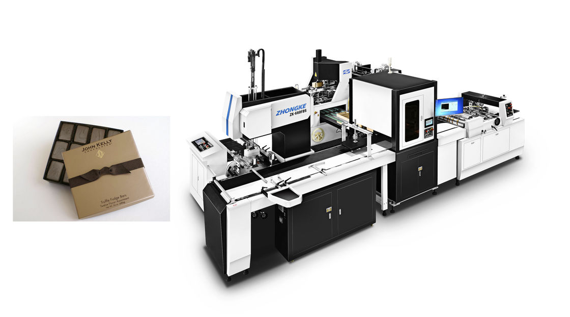 OEM Paper Box Manufacturing Machine / Industrial Cardboard Box Making Equipment